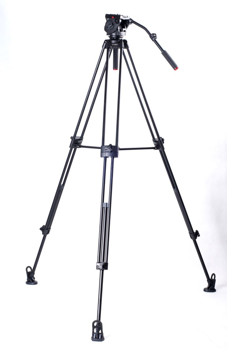 KINGJOY VT-3500 + Trípode de video càmera d'alumini VT-3530 amb capçal panoràmic panoràmic de 360 graus