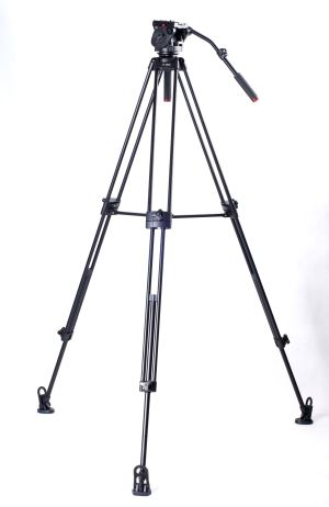 KINGJOY VT-3500 + Trípode de video càmera d'alumini VT-3530 amb capçal panoràmic panoràmic de 360 graus